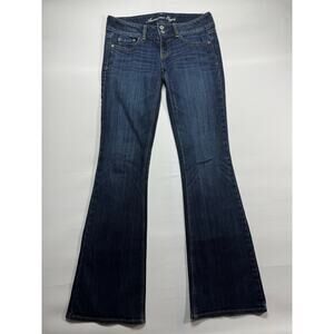 American Eagle Women's Low Rise Artist Flare Blue Denim Jeans - Size 4 (29x32.5)